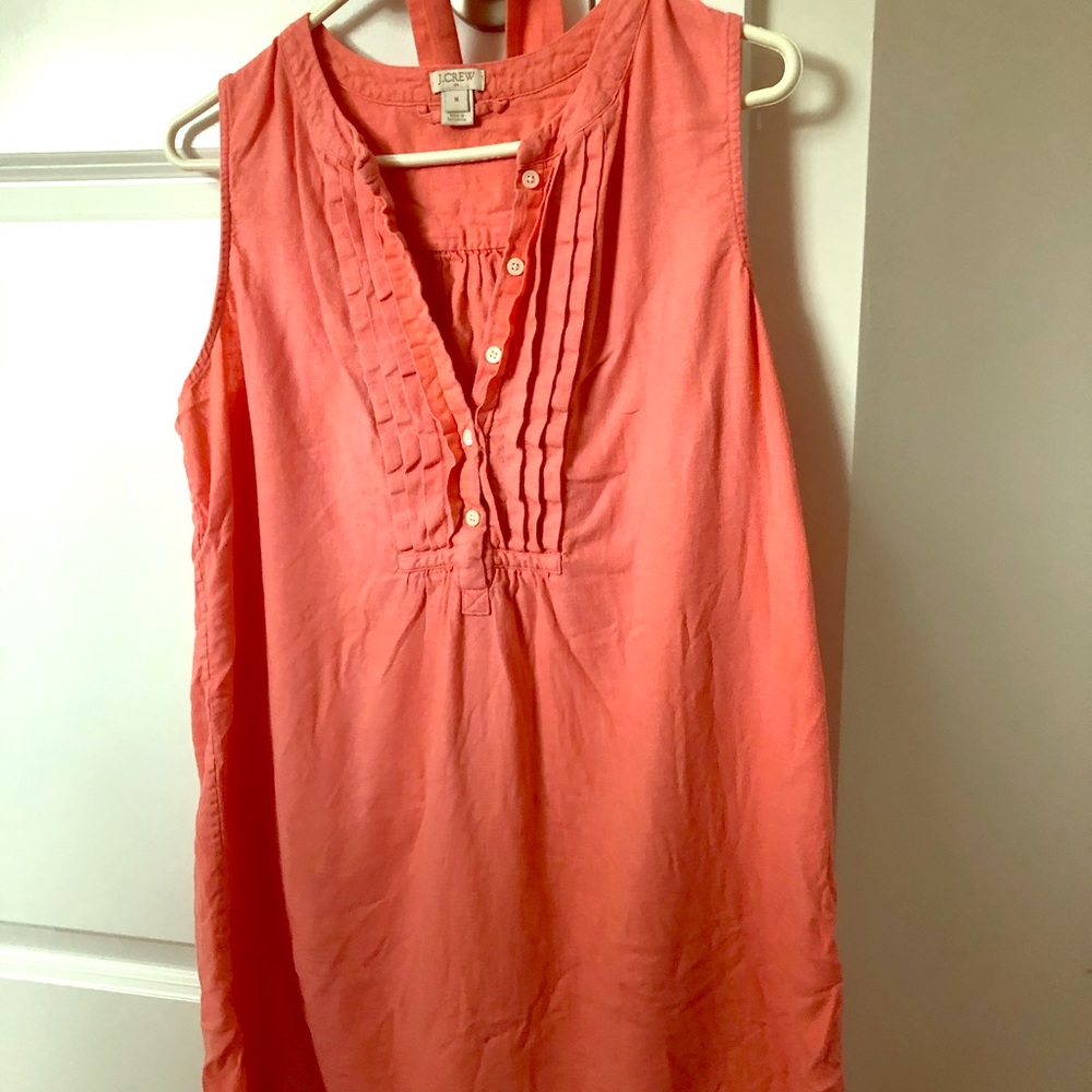 Jcrew factory coral cover up dress with belt